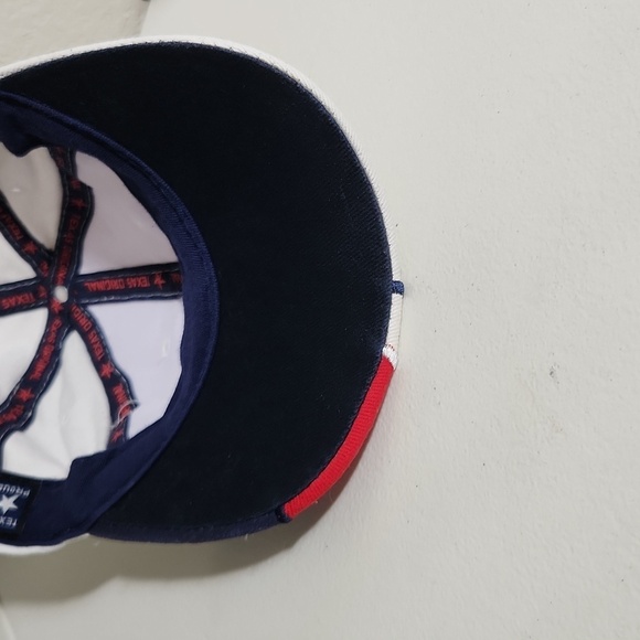 Texas State Hat Rifle Association Rock Point Red White Blue Bull Strap Back - Picture 7 of 16